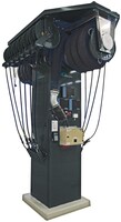 Service tower with hose reel mounting rack for 5 hose reels. - Alentec &  Orion AB